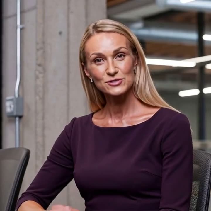 The interviewer on a video call